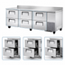 Thumbnail image #3 for True Deep Work Top Refrigerator, 3-Section, 6-Drawer, 93-1/4-Inch, Stainless Steel