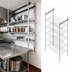 Thumbnail image #3 for Quantum 18-Inch Chrome-Plated Stationary End Kit for Overhead Track Shelving