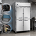 Thumbnail image #3 for Continental Refrigerator 2FSNSSHD Two-Section Shallow Depth Reach-in Freezer with Half-Height Solid Doors