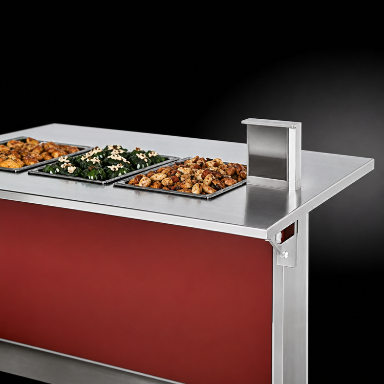 Product image #3 for Vollrath 4-Series Signature Server Stainless Steel Countertop Plate Rest, Right Side, 28 Inch