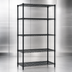 Thumbnail image #3 for Quantum Stationary Wire Shelving Starter Kit, 36W x 12D x 74H, 5 Shelves, Black Epoxy Finish