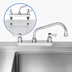 Thumbnail image #3 for Fisher Deck-Mount Manual Faucet with 6-Inch Swing Spout, 8-Inch Centers