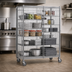 Thumbnail image #3 for Metro Super Erecta Mobile Chrome-Plated Wire Security Cage Unit, 65W x 27-1/4D x 68-1/2H