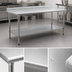 Thumbnail image #3 for Eagle BlendPort Deluxe Series Stainless Steel Work Table with Backsplash and Undershelf, 72 x 24 Inches