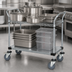 Thumbnail image #3 for Quantum Chrome-Plated Utility Bus Cart, 2 Shelves, 30 x 24 x 37-1/2 Inches, 1200 lb. Capacity