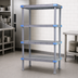 Thumbnail image #3 for Quantum Millenia 48-Inch x 21-Inch x 50-Inch Polymer Stationary Starter Shelving Unit with 5 Solid Shelves
