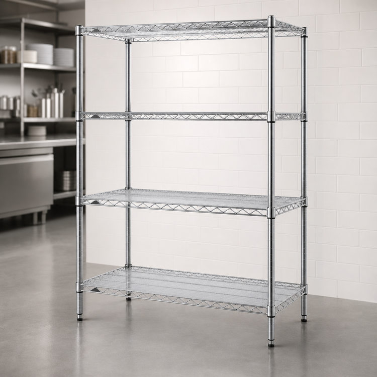 Product image #3 for Metro Super Erecta 72"W x 18"D x 63"H Chrome Plated Stationary Starter Wire Shelving Unit