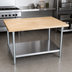 Thumbnail image #3 for BK Resources 60 Inch x 36 Inch Hard Maple Top Work Table with Galvanized Undershelf