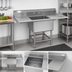 Thumbnail image #3 for Spec-Master FN Series 1-Compartment Stainless Steel Sink with Right Drainboard, 53-1/2 Inch W