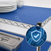 Thumbnail image #3 for QuadPlus 60 x 24-Inch Solid Blue Polymer Shelf Mat with Chrome Quad-Adjust Wire Frame