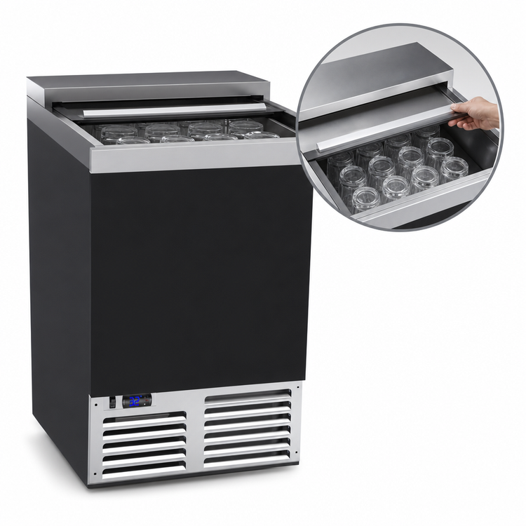 Product image #3 for Krowne MC24B Underbar Slide-Top Glass Froster, 24 Inch Wide, Self-Contained Refrigeration