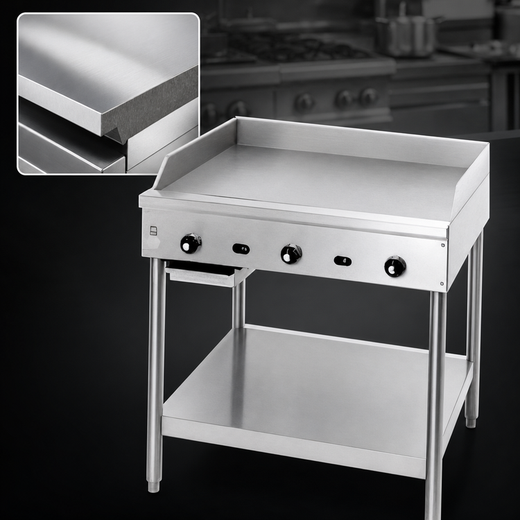 Product image #3 for Supreme JGT-2424-F 24-Inch Floor Model Gas Griddle with Thermostatic Controls