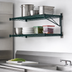 Thumbnail image #3 for Eagle Group Valu-Gard Green Epoxy Adjustable Post Wire Wall Mount Prepackaged End Unit Kit for 24-Inch Shelves
