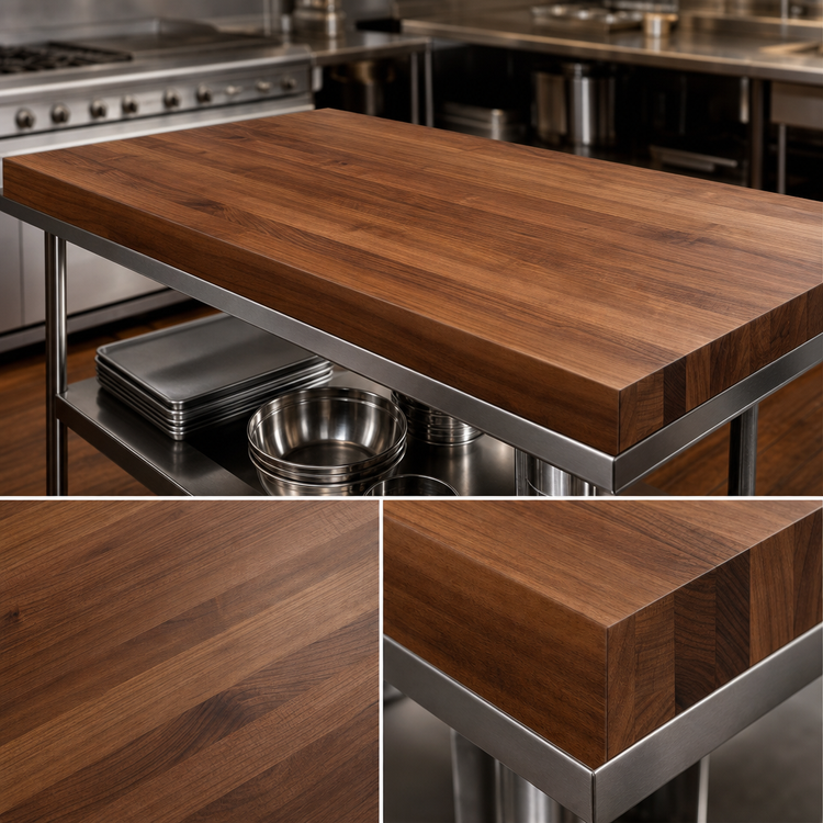 Product image #3 for Boos Block American Black Walnut Edge Grain Kitchen Countertop with Varnique Finish, 36 x 30 x 3 Inches