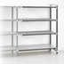 Thumbnail image #3 for Cambro Camshelving Elements XTRA Stationary Add-On Polymer Shelving Unit, 36 x 24 x 72-Inch, 4-Tier, 3 Vented + 1 Solid Shelf Configuration, Speckled Gray