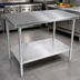 Thumbnail image #3 for John Boos Stallion 72-Inch x 24-Inch 14-Gauge Stainless Steel Top Work Table with Galvanized Undershelf