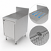 Thumbnail image #4 for Perlick Top Shelf Freestanding Underbar Storage Cabinet with Drainboard Top, 18 Inch Wide x 24 Inch Deep, Stainless Steel