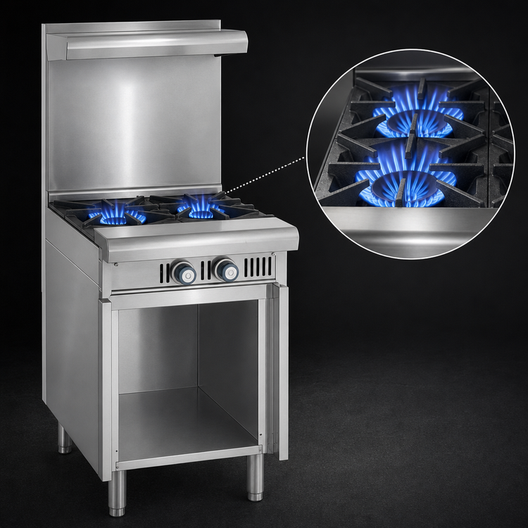 Product image #3 for Imperial Spec Series 12-Inch Gas Add-A-Unit Range with 2 Open Burners and Cabinet Base