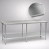 Thumbnail image #3 for Eagle Budget Series 108 x 24 Inch 430 Stainless Steel Work Table with Rear Up-Turn and Adjustable Undershelf