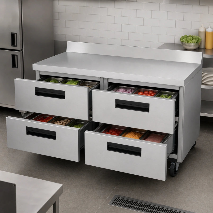 Four-Drawer Worktop Layout