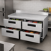 Thumbnail image #3 for Hoshizaki Steelheart WR48B-D4 48-Inch Two-Section Worktop Refrigerator with 4 Drawers