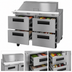 Thumbnail image #3 for Hoshizaki Steelheart SR48B-18MD4 48-Inch Two-Section Mega Top Reach-In Prep Refrigerator with 4 Drawers