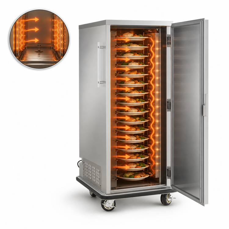 Product image #3 for FWE A-Series A-60 Single-Door Heated Banquet Cart, 60 Covered 11-Inch Plates