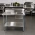 Thumbnail image #3 for 48-Inch x 30-Inch Stainless Steel Prep Sink Table with Right-Side Sink and 6-Inch Backsplash