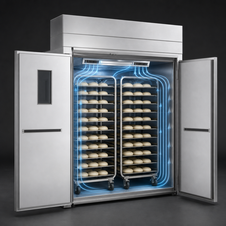 Product image #3 for Baxter RPW2E 120.5-Inch Deep Double Wide Roll-In Retarder/Proofer Cabinet with Floor, Electric Heat, Remote R448A Refrigeration