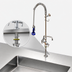 Thumbnail image #3 for T&S Brass EasyInstall Deck-Mount Pre-Rinse Unit with Add-On Faucet, 6-Inch Swing Nozzle, 24-Inch Riser, and 44-Inch Hose