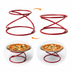 Thumbnail image #3 for Contempo Swirl Red Wrought Iron Round Pizza Stand/Riser, 7-Inch Top Dia.