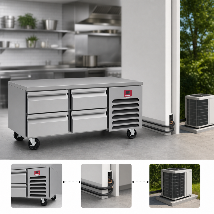 Product image #3 for Southbend Platinum 108-Inch Low-Height Remote Refrigerated Base with 6 Self-Closing Drawers