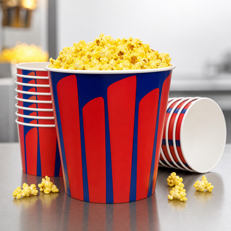 Product image #3 for Benchmark 170 oz Popcorn Tub, 7.5-Inch Top Diameter x 10-Inch High, 150/Case