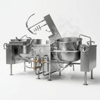 Thumbnail image #2 for Crown DLTM-60-2 Direct Steam Twin 60-Gallon Tilting Mixer Kettle