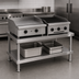 Thumbnail image #3 for Vulcan 49-Inch Wide Stainless Steel Equipment Stand with Undershelf and Flanged Feet