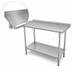 Thumbnail image #3 for Advance Tabco FMS-244 48-Inch x 24-Inch 16-Gauge 304 Stainless Steel Work Table with Adjustable Undershelf and 1-1/2 Inch Rear Splash