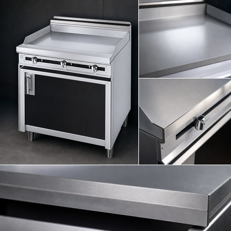 Product image #3 for Titan JTRH-36GT Heavy Duty Gas Range with 36-Inch Thermostatic Griddle Top and Cabinet Base