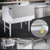 Thumbnail image #3 for John Boos 42-Inch Single Underbar Speed Rail Locking Cover, 18/300 Stainless Steel