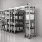 Thumbnail image #3 for Metro TOP-TRACK LTTE18C Double-Deep Stationary End Unit Kit, 18-Inch Wide, 86-Inch Chrome Posts, Hardware Included