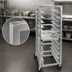 Thumbnail image #3 for Channel Manufacturing Lifetime Tough STPR-33 18-Pan Aluminum Steam Table Pan Rack, 12 x 20, End Load, 3-Inch Spacing