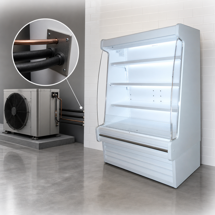 Product image #4 for Howard-McCray Ovation Series Dairy Remote Open Merchandiser with 3 LED-Lit Shelves, 39-Inch W x 72-Inch H