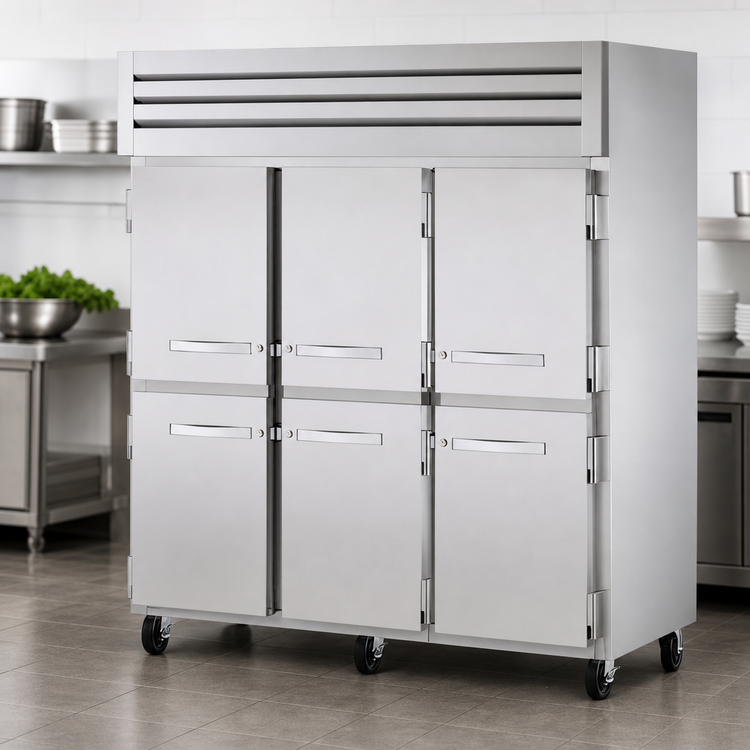 Product image #3 for True SPEC SERIES Three-Section Reach-In Refrigerator, 38-53 Cu. Ft., 6 Half Doors, Top-Mounted Self-Contained Refrigeration