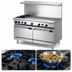 Thumbnail image #3 for Turbo Air Radiance 60-Inch Gas Restaurant Range with 48-Inch Griddle and 2 Standard Ovens