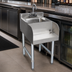 Thumbnail image #3 for Klinger's Trading Freestanding Stainless Steel Blender Station with Dump Sink and Recessed Step