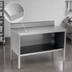 Thumbnail image #3 for John Boos Open Front Cabinet Base Stainless Steel Work Table, 120 x 30 Inches, 5 Inch Backsplash
