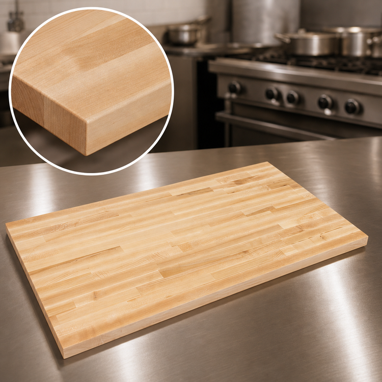 Product image #3 for Boos Block Northern Hard Rock Maple Blended Edge Grain Kitchen Countertop, 120 x 36 x 1-1/2 Inches, Varnique Finish