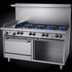 Thumbnail image #3 for Garland G Starfire Pro 60-Inch Gas Restaurant Range with 8 Open Burners, 12-Inch Griddle, Standard Oven, and Storage Base