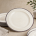 Thumbnail image #3 for Mingle™ 11-Inch Round Melamine Dinner Plate, Medium Rim, Sweet Cream