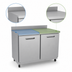 Thumbnail image #4 for Kelvinator Commercial 61-Inch Two-Section Countertop Worktop Refrigerator with Backsplash and Solid Doors