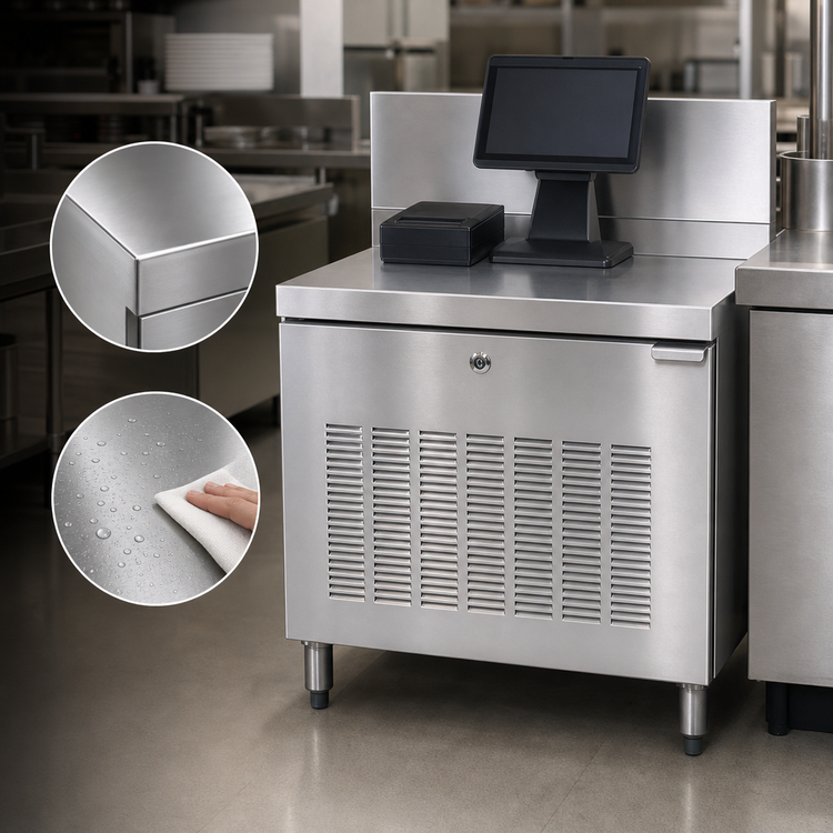 Product image #3 for Choice by Glastender 24-Inch Stainless Steel Open Front POS Cabinet Base